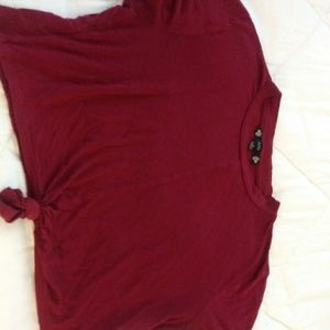 Iris Burgundy crop top